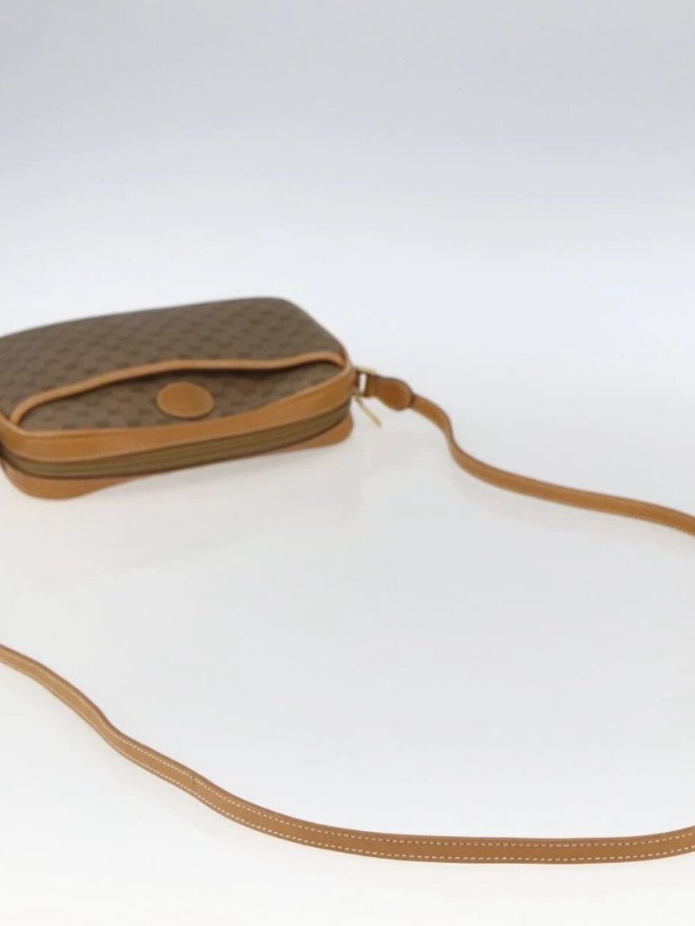 GUCCI Micro GG Supreme Shoulder Bag PVC Beige Gold Auth BA10759 - Picture 7 of 14